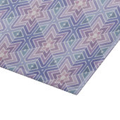 Dull Lavender Geometric Star Maze Pattern Schneidebrett (Ecke)