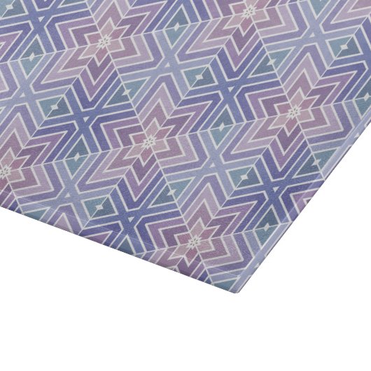 Dull Lavender Geometric Star Maze Pattern Schneidebrett (Ecke)