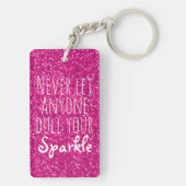 Dull nie Ihren Girly rosa Glitzer des Schlüsselanhänger (Rückseite)