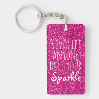 Dull nie Ihren Girly rosa Glitzer des Schlüsselanhänger