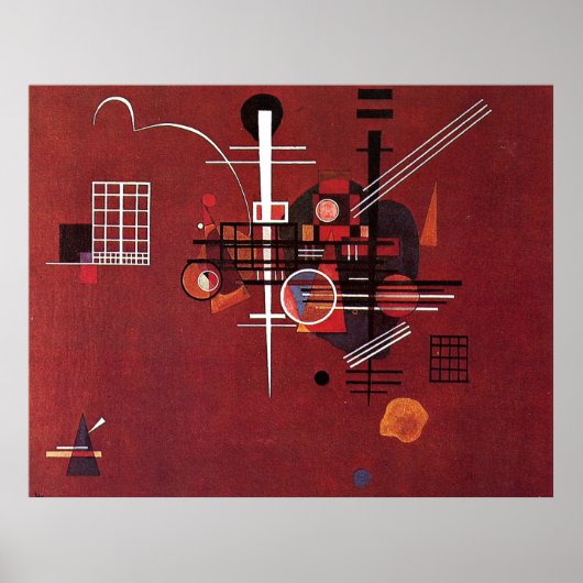 Dull Red, berühmtes Wassily Kandinsky-Gemälde, Poster (Vorne)