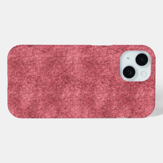 Dull Red Denim Pattern Case-Mate iPhone Hülle (Rückseite (Horizontal))