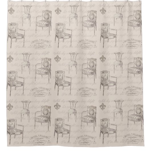 Dulocke Chairs Duschvorhang (Vorderseite)