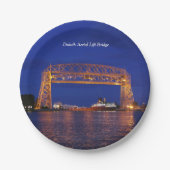 Duluth Aerial Lift Bridge & John G. Munson Pappteller (Vorderseite)