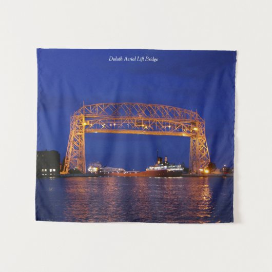 Duluth Aerial Lift Bridge & John G. Munson Wandteppich (Vorderseite (Horizontal))