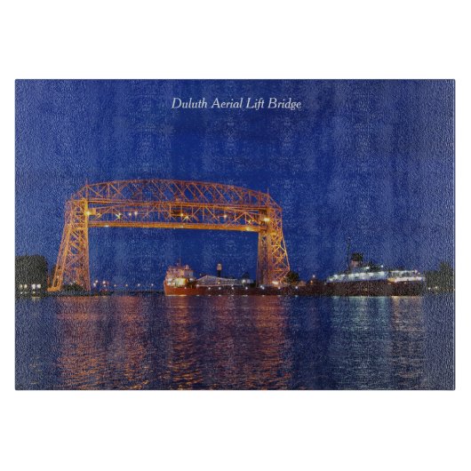 Duluth Air Lift Bridge & John G. Munson Schneidebrett (Vorderseite)