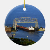Duluth Air Lift Bridge Keramik Ornament (Hinten)