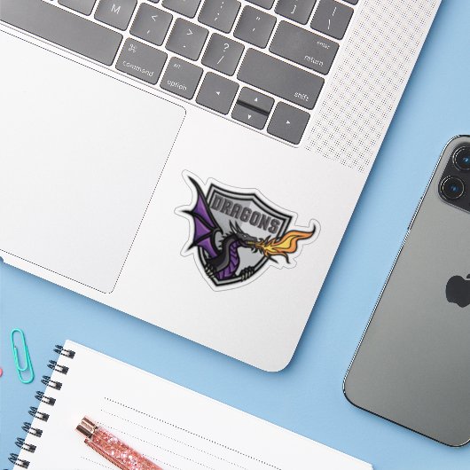 Duluth Dragons Ice Hockey Sticker (Laptop mit iPhone)
