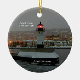 Duluth-Hafen-Nordpier-Lichtkreisverzierung Keramik Ornament