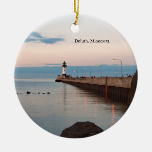 Duluth-Hafen-Nordpier-Lichtverzierung Duluth, Keramik Ornament