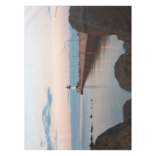 Duluth Hafen North Pier Leichte Tischdecke (Vorderseite)