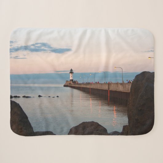 Duluth Harbor North Pier Light Sherpa Decke Sherpadecke (Vorderseite (Horizontal))