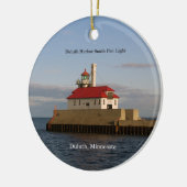 Duluth Harbor South Pier Light Circle Ornament (Links)