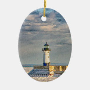 Duluth Harbour North Breakwater Leuchtturm Keramik Ornament