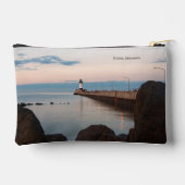 Duluth Harbour North Pier Light Zipper Tasche (Rückseite)