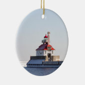 Duluth Harbour South Breakwater Lighthouse Keramik Ornament (Rechts)