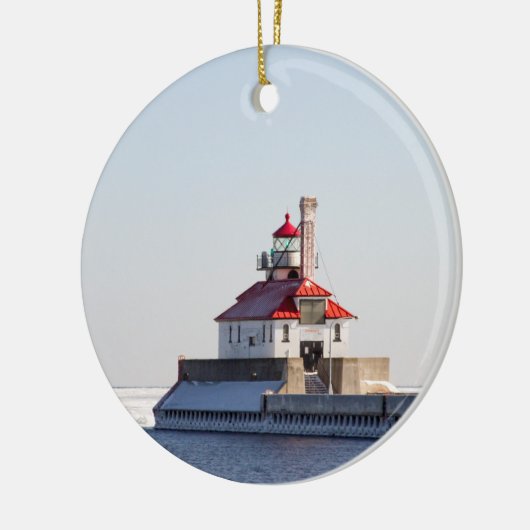 Duluth Harbour South Breakwater Lighthouse Keramik Ornament (Links)