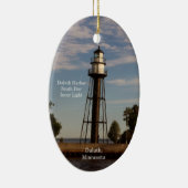 Duluth Harbour South Pier Inner Oval Ornament (Rechts)