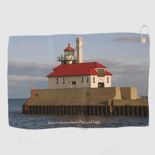 Duluth Harbour South Pierhead Golf Handtuch (Horizontal)