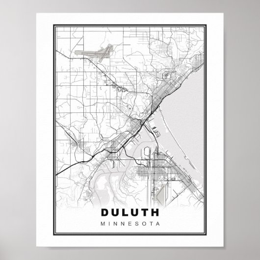 Duluth-Karte Poster (Vorne)