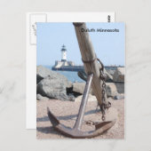 Duluth Lakewalk Anchor, Duluth Minnesota Postkarte (Vorne/Hinten)