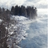 Duluth Lighthouse Canal Park Winter Schnee und Eis Dankeskarte