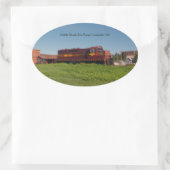 Duluth Mesabi Eisenbahn-Lokomotive 316 Ovaler Aufkleber (Tasche)