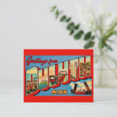 Duluth MI Vintage Postkarte (Stehend Vorderseite)