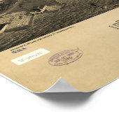 Duluth Minnesota 1887 Antike Panoramabalkarte Poster (Ecke)