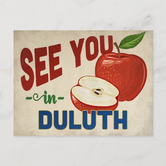 Duluth Minnesota Apple - Vintage Travel Postkarte (Vorderseite)
