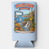Duluth, Minnesota Souvenir Can Coolie North Shore Selters Dosenkühler (Vorderseite)