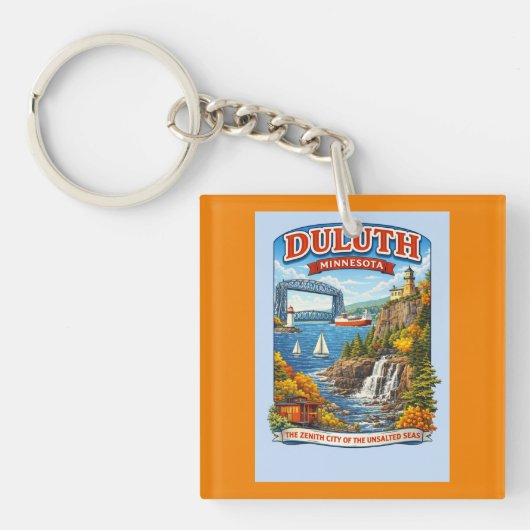 Duluth Minnesota Souvenir Keychain–Lake Superior Schlüsselanhänger (Vorderseite)