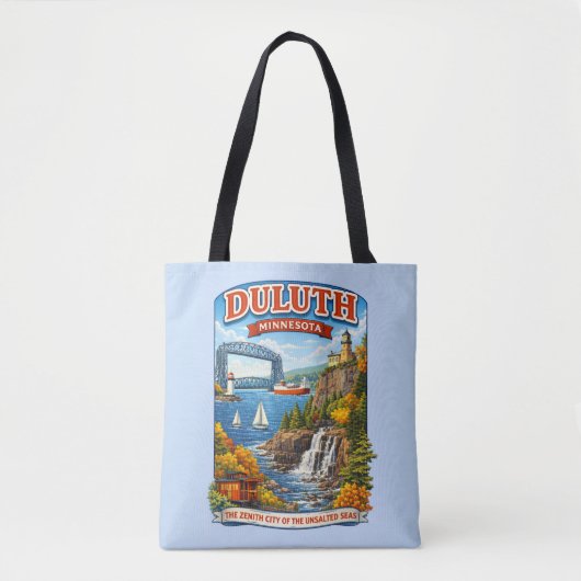 Duluth, Minnesota Souvenir Tote Bag, North Shore Tasche (Vorderseite)