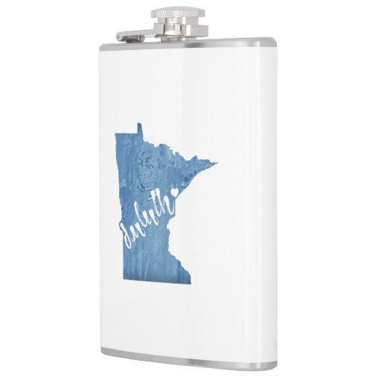 Duluth Minnesota Wood Grain Flachmann (Links)