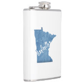 Duluth Minnesota Wood Grain Flachmann (Rechts)