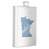 Duluth Minnesota Wood Grain Flachmann (Rechts)