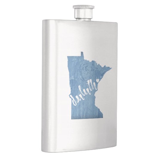 Duluth Minnesota Wood Grain Flachmann (Rechts)