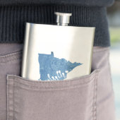 Duluth Minnesota Wood Grain Flachmann (Beispiel)