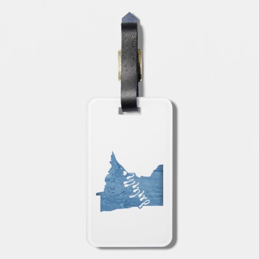 Duluth Minnesota Wood Grain Gepäckanhänger (Rückseite vertikal)