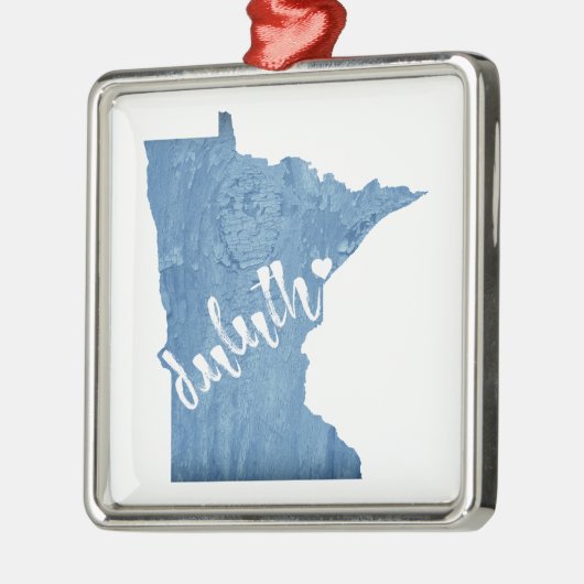 Duluth Minnesota Wood Grain Ornament Aus Metall (Links)