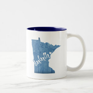 Duluth Minnesota Wood Grain Zweifarbige Tasse