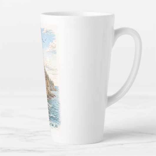 Duluth, MN, Split Rock Lighthouse Latte Mug Milchtasse (Rechts)