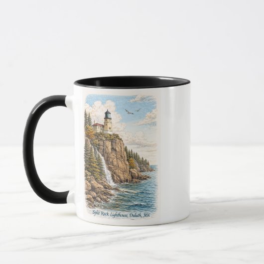 Duluth, MN, Split Rock Lighthouse Souvenir Mug Tasse (Links)