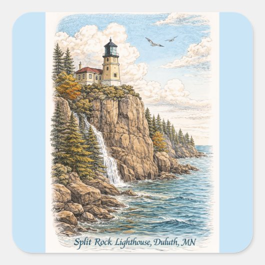 Duluth, MN, Split Rock Lighthouse Stickers (Vorderseite)