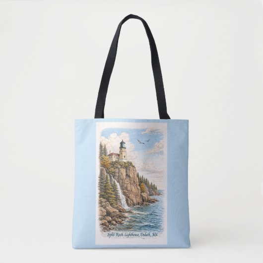 Duluth, MN, Split Rock Lighthouse Tote Bag Tasche (Vorderseite)