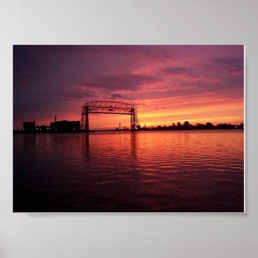 Duluth, MN Sunset Poster (Vorne)