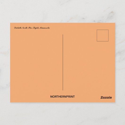 Duluth North Pier Light Minnesota Postkarte (Rückseite)