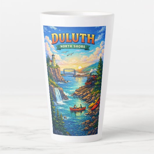 Duluth North Shore Minnesota Souvenir Latte Mug Milchtasse (Vorderseite)