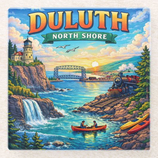 Duluth North Shore Minnesota Souvenir Untersetzer (Vorderseite)