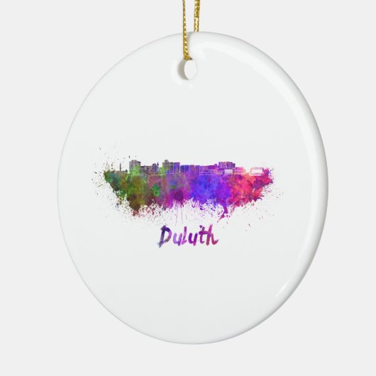 Duluth skyline im Watercolor Keramikornament (Links)